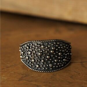 Studded Silver Cuff Bracelet